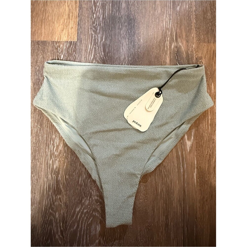 Prana Lahari Scrunch High Rise Saltwater MutedSage Green Bikini Bottom